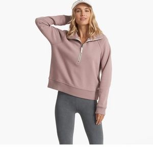 ISO vuori restore half zip sweatshirt xs umber